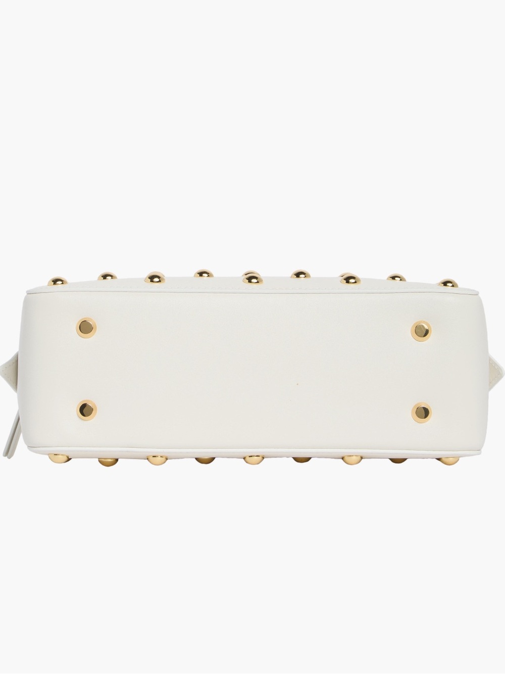 Veronica Beard Studded Boxy Leather Shoulder Bag Off-White NWT $648 Gorgeous! - Picture 5 of 12